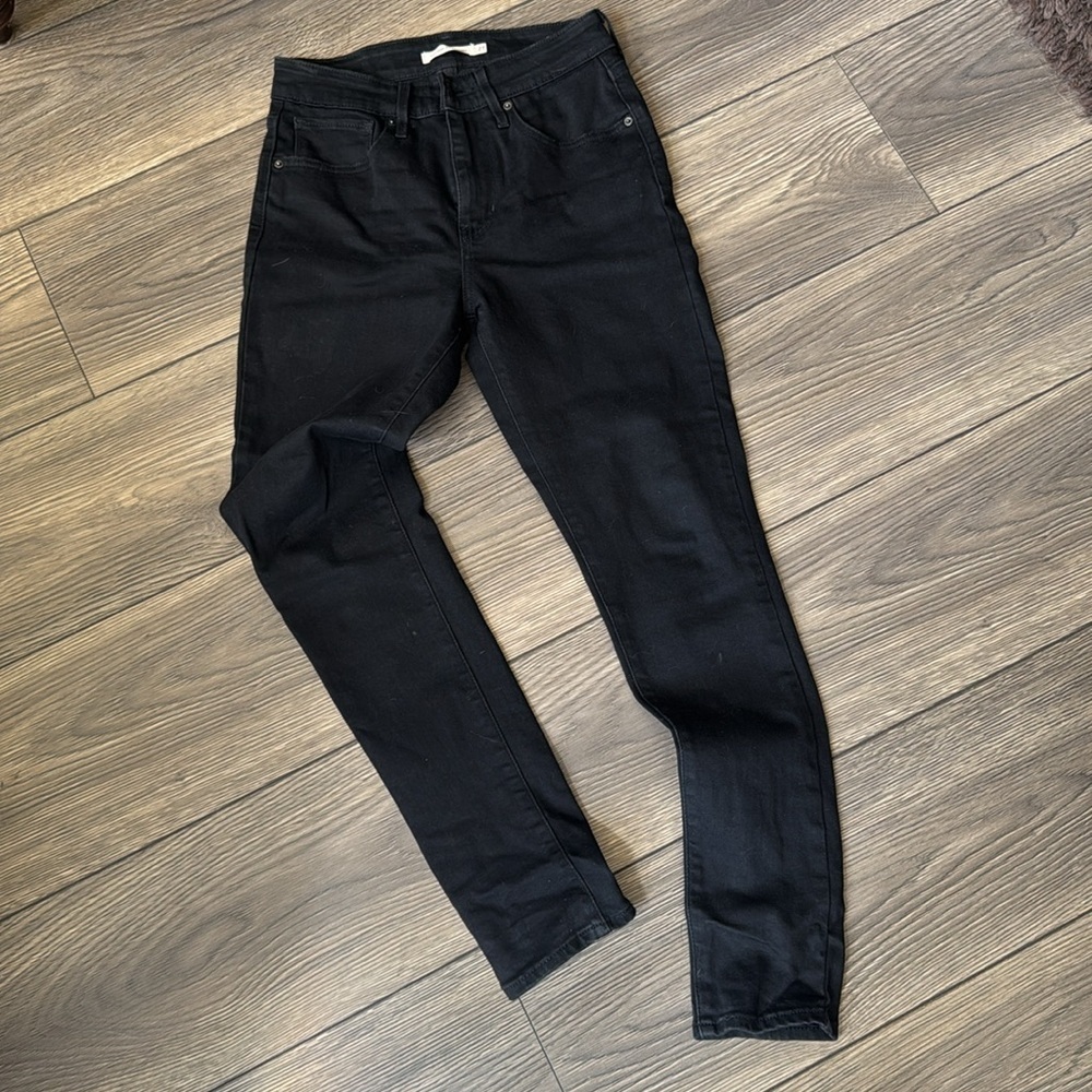 Levi’s 721 high rise skinny Black Jeans system 27 - Picture 5 of 9